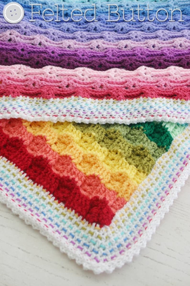 Chasing Rainbows Blanket, Afghan, Throw, Baby image 4