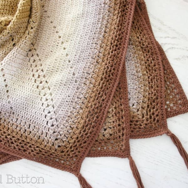 Crochet Pattern, Caramel Whirl Blanket, Lovey