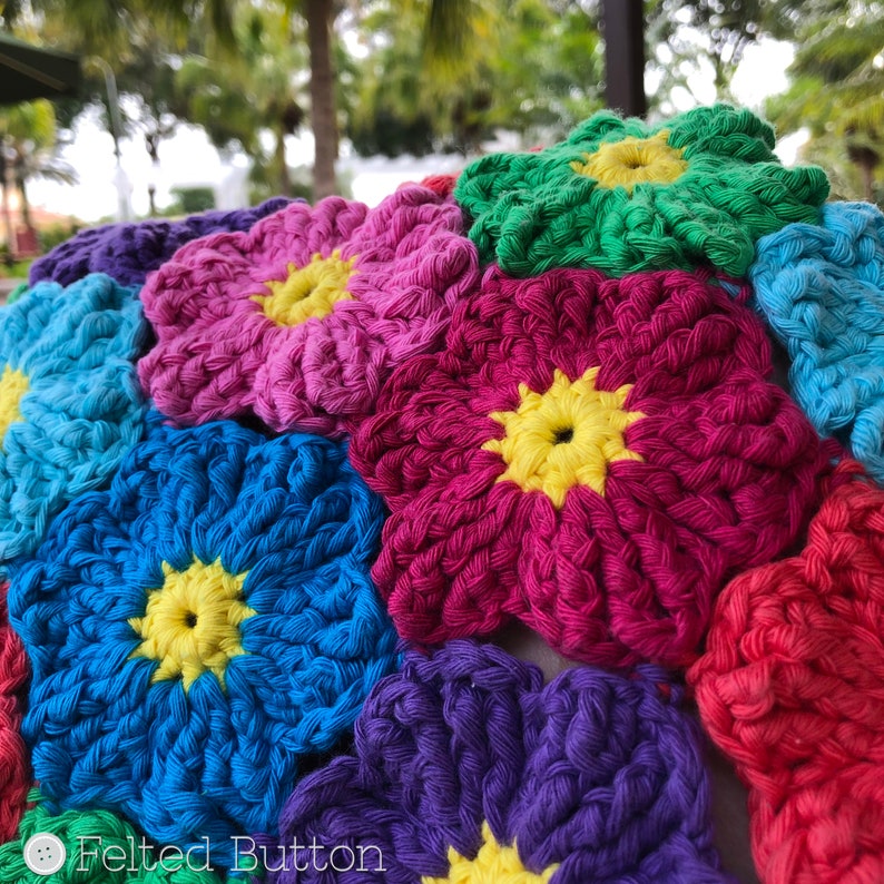 Blanket Crochet Pattern, Waikiki Wildflower Colorful image 8