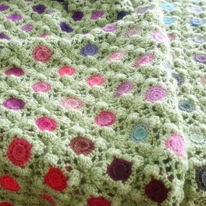 Crochet Pattern, Monet's Garden Throw, Afghan, Blanket image 4