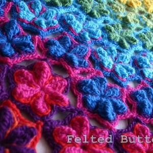 Crochet Pattern, Star Fruit Blanket Rug Coverlet Afghan Runner Scarf