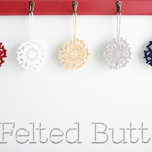 Crochet Pattern, Fallen Snow Table Runner, Ornament, Christmas Holiday Decor image 2