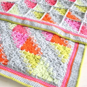 Blanket Crochet Pattern, Puzzle Patch, Baby Blanket, Afghan image 3