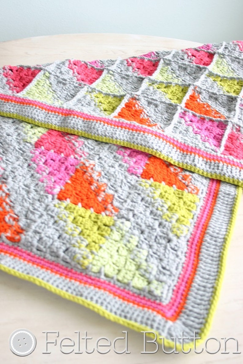 Blanket Crochet Pattern, Puzzle Patch, Baby Blanket, Afghan image 3