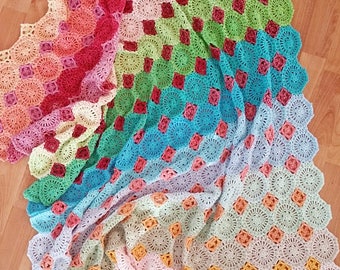 Crochet Pattern, Lightfall Blanket, Afghan, Throw