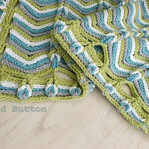 Crochet Pattern, Rolling Ridge Baby Blanket, Afghan, Any Size image 3