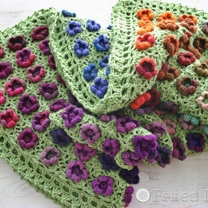 Crochet Pattern, Monet's Garden Throw, Afghan, Blanket image 5