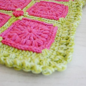 Crochet Pattern, Melon Berry Rug, Blanket image 4