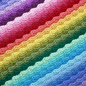 Chasing Rainbows Blanket, Afghan, Throw, Baby image 1