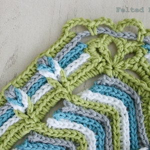 Crochet Pattern, Rolling Ridge Baby Blanket, Afghan, Any Size image 5