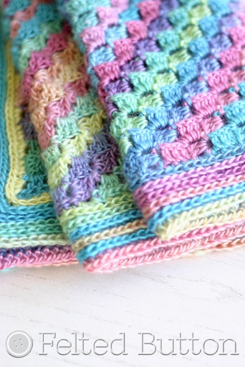 Crochet Pattern, Spring into Summer Blanket, Afghan, Baby, C2C image 4