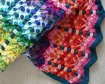 Crochet Pattern, Chromatic Cobbles Blanket, Throw, Afghan, Baby