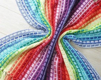 Crochet Pattern, Color Reel Blanket, Baby, Throw, Afghan