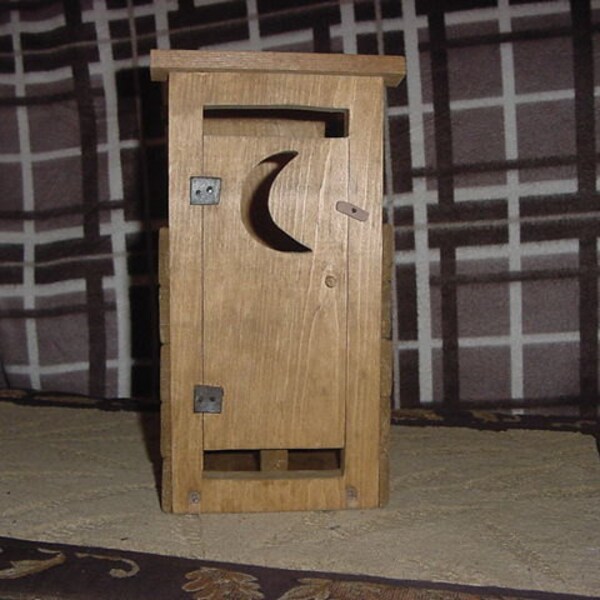 Rustic Outhouse Magazine Holder