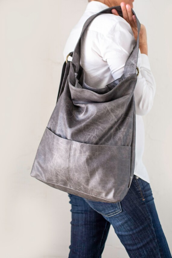 gray handbags