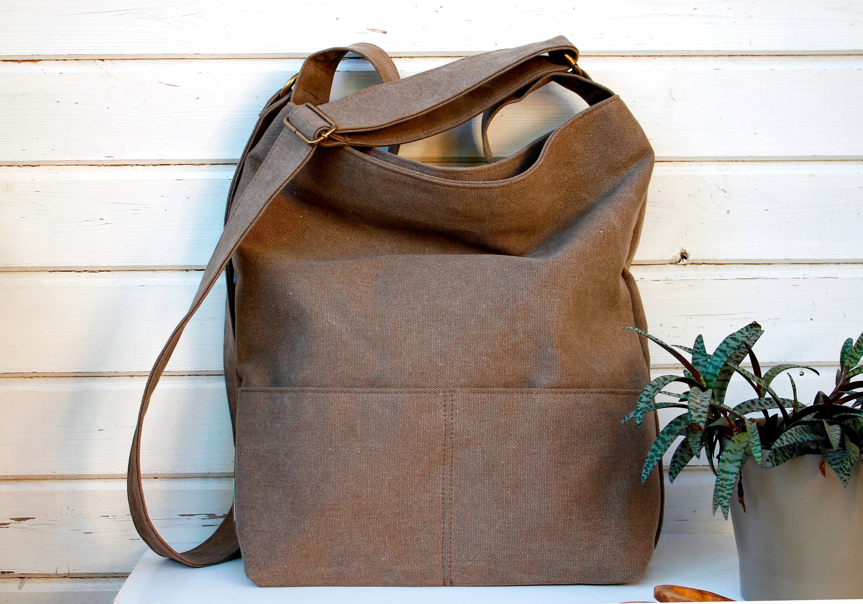 Canvas Crossbody Bag Canvas Women Bag Crossbody Hobo Bag Etsy