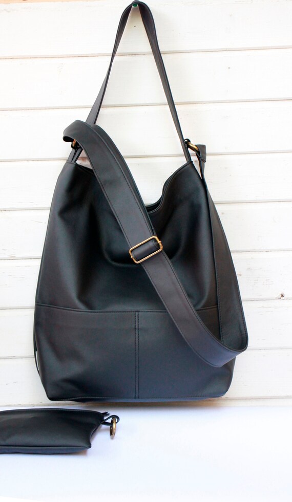 vegan black crossbody bag