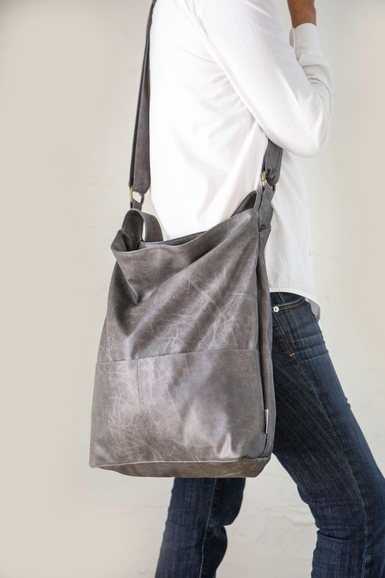 Women Vegan Bags Brown Crossbody Bag Casual Shoulder Bag Etsy