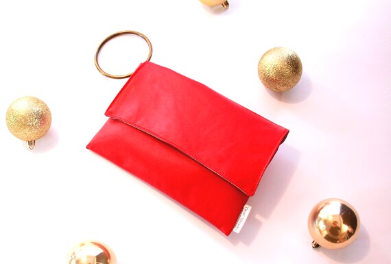red clutch purse cheap