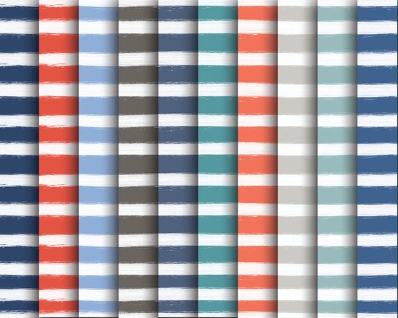 60 Rabatt Verkaufen Nautische Malen Streifen Papier Etsy