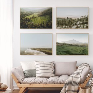 Gallery Wall Art Set of 4, Digital Download Print, Bali Photo Prints, Gallery Art wall, Printable Nature Photos image 1