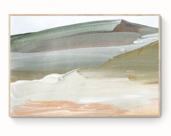 Muted Neutral Landscape Painting Acrylic Minimalist Print Digital Printable Art  Earth Tones Nature Print 073