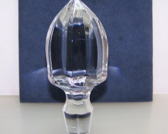 Crystal Glass Decanter Stopper Large and Heavy New Old Stock  Free USA Shipping