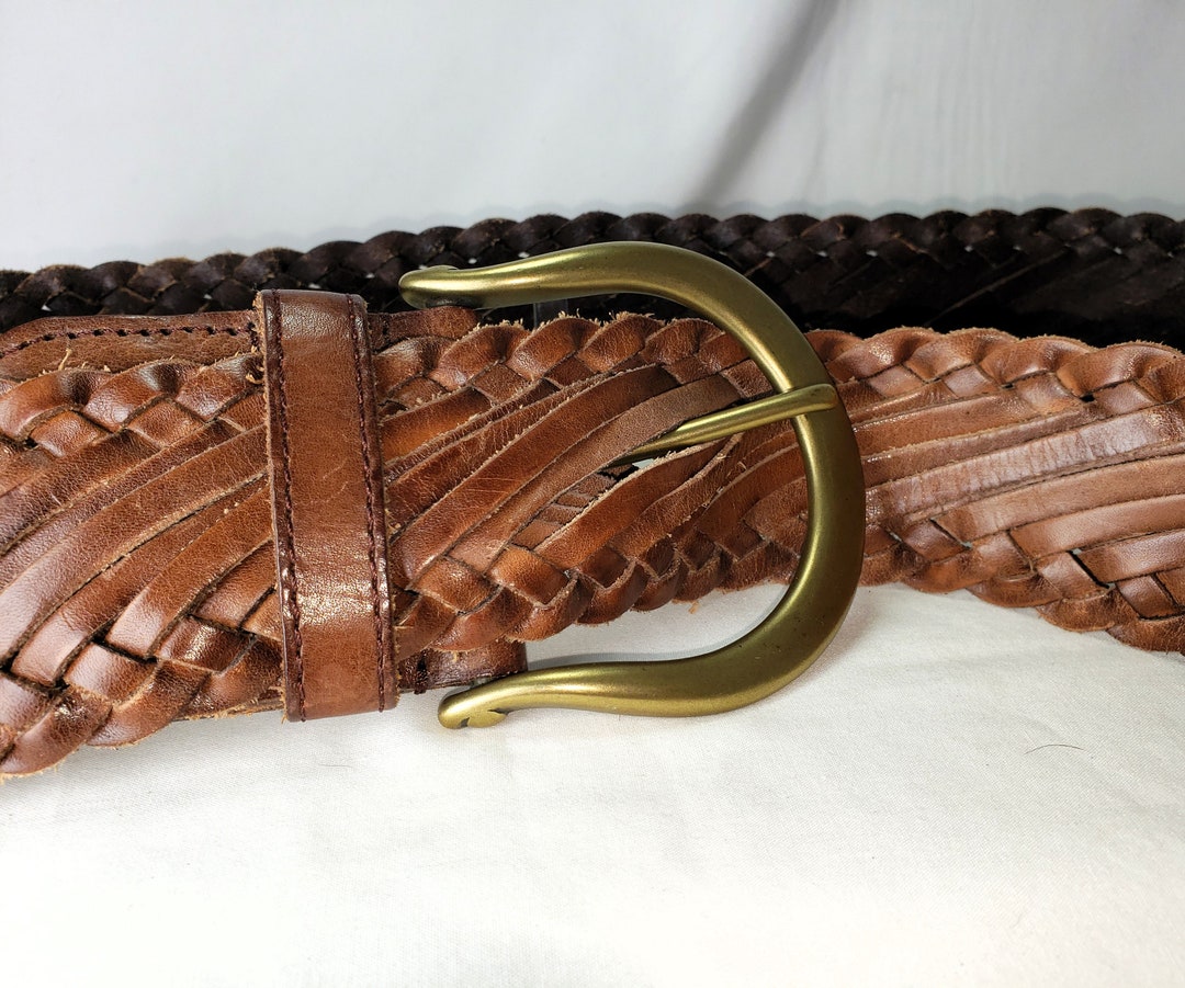 Linea Pelle Dark Brown Belt with Brass Buckle size M Linea Pelle | Accessories | Linea Pelle Imported Leather  main image 4