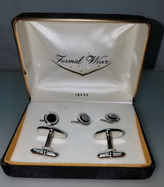 1970's SWANK Formal Wear Tuxedo Studs & Cuff Link… - image 4