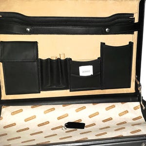 Vintage Coach Black Leather 4&quot; Attache Brief Case # 5410 1999 New Old Stock  Original Packaging & Receipt. a Rare Find!  Free USA Shipping