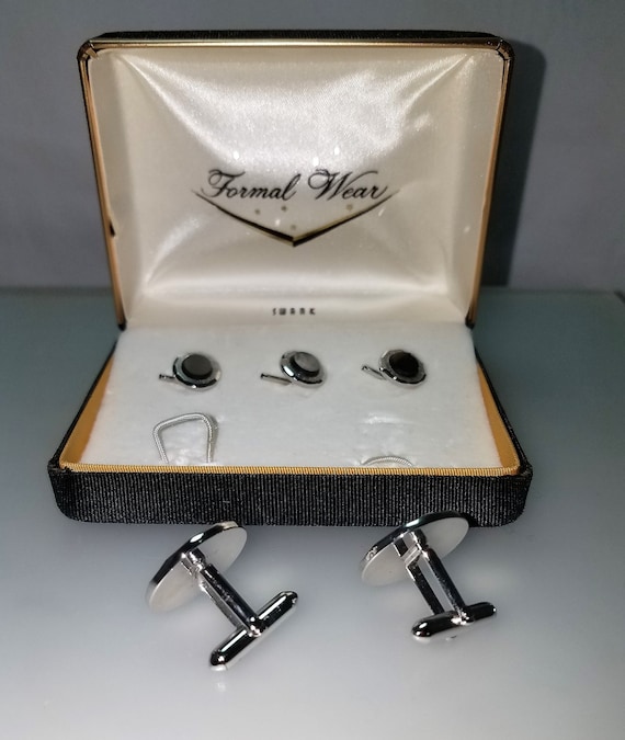 1970's SWANK Formal Wear Tuxedo Studs & Cuff Link… - image 5