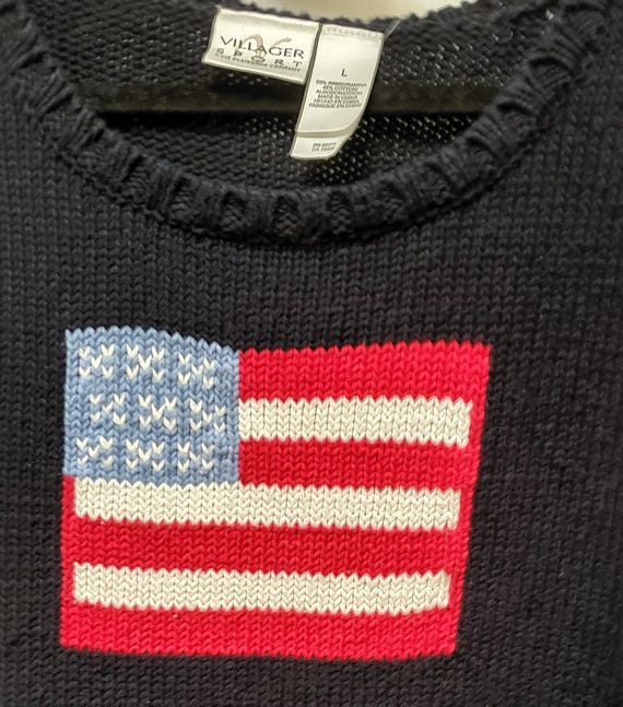 Haut Manches Longues Liz Claiborne Villager Sport Femme Taille M - Rouge Et Bleu Marine, Coton, Occasion Très Bon état