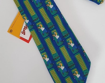 The Simpsons BNWT Vintage 2001 Fox Homer Golf D'oh Novelty Polyester Tie NEW