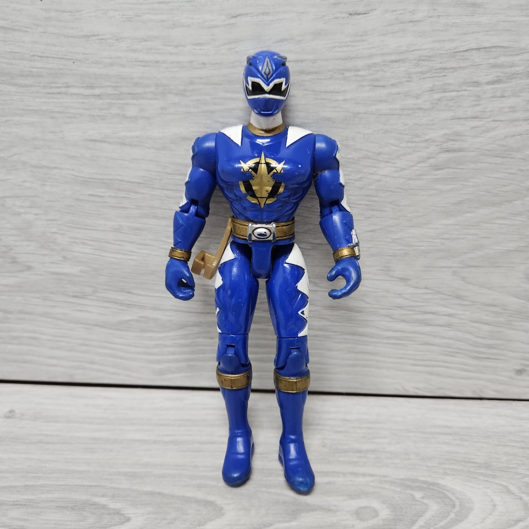 Vintage Power Rangers Blue Dino Thunder Ranger 2003 6" Action Figure ...