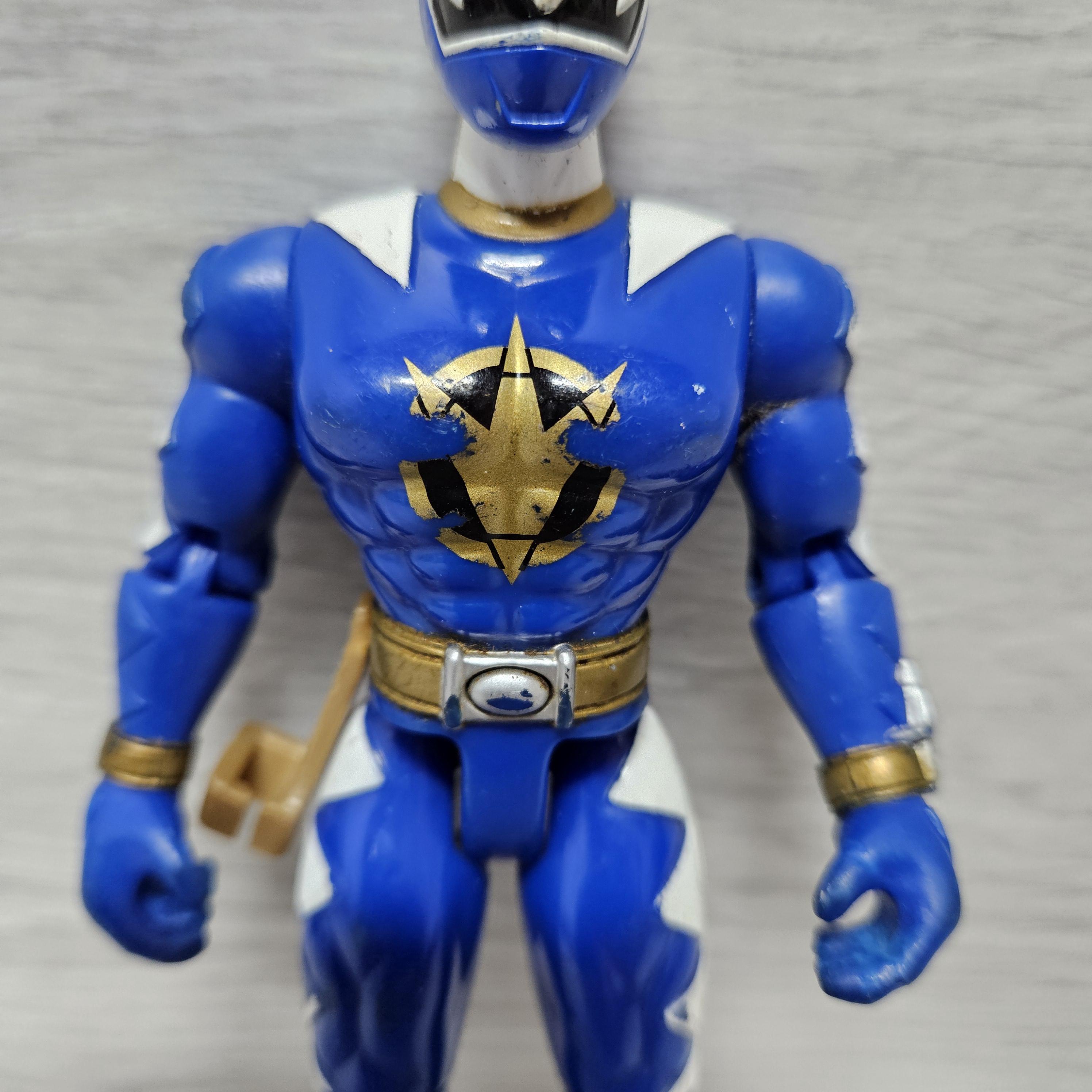 Vintage Power Rangers Blue Dino Thunder Ranger 2003 6" Action Figure ...