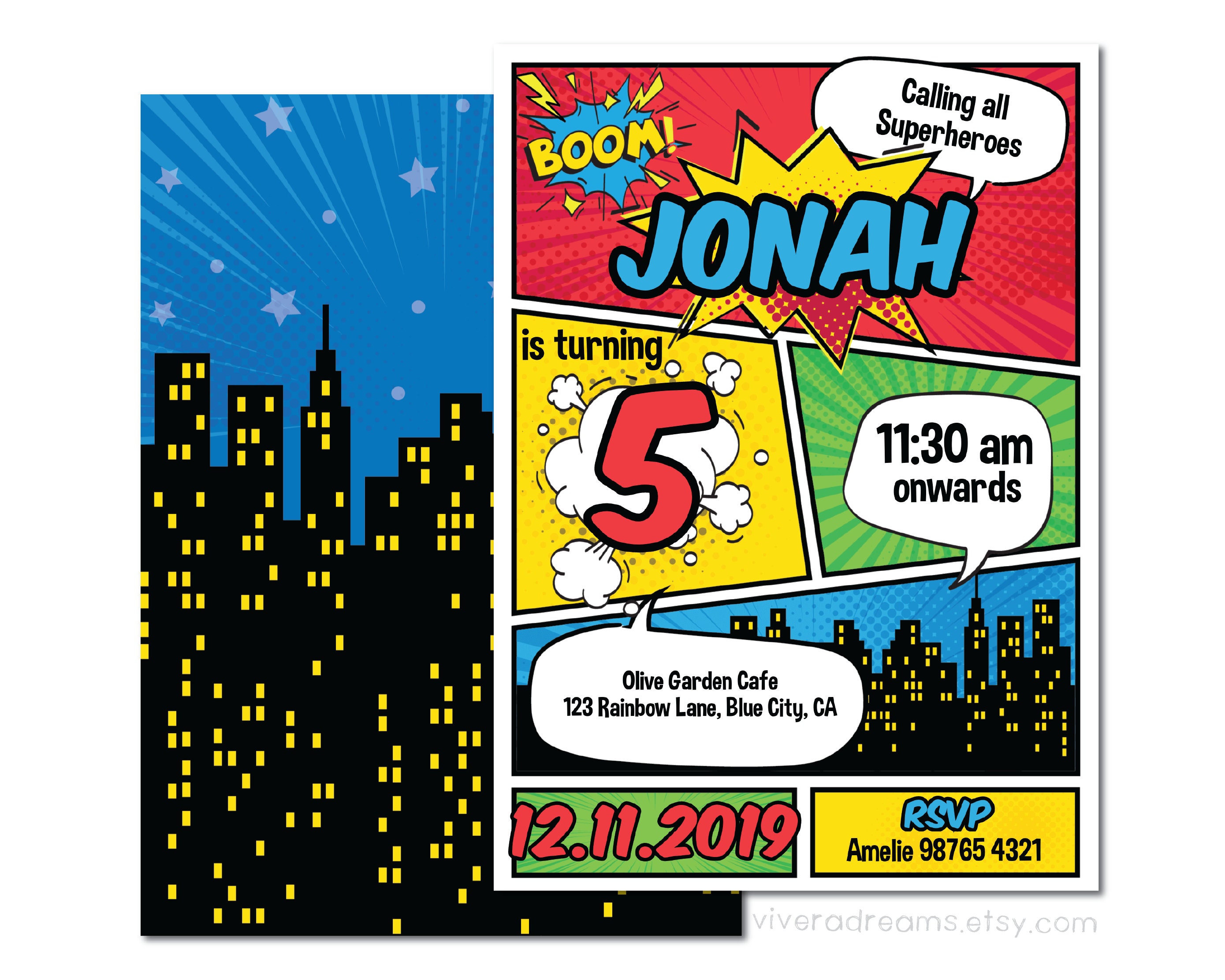 Hero Birthday Party Hero Invitation Superhero Birthday Gender Neutral Superhero Birthday Superhero Invitation Superhero Party
