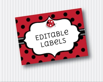 Ladybug Labels Etsy Ladybug Labels Etsy