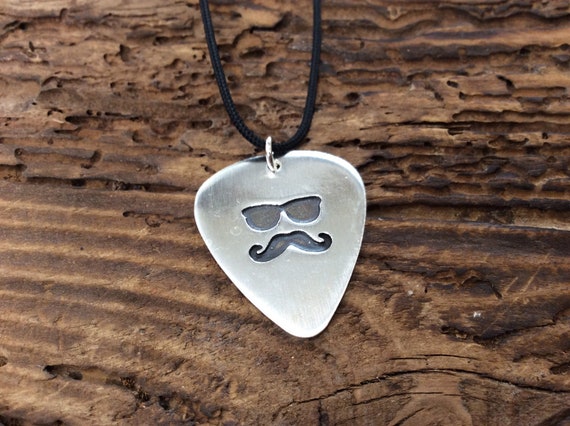 Glasses Owls Custom Guitar Pick Pendant Necklace Keychain