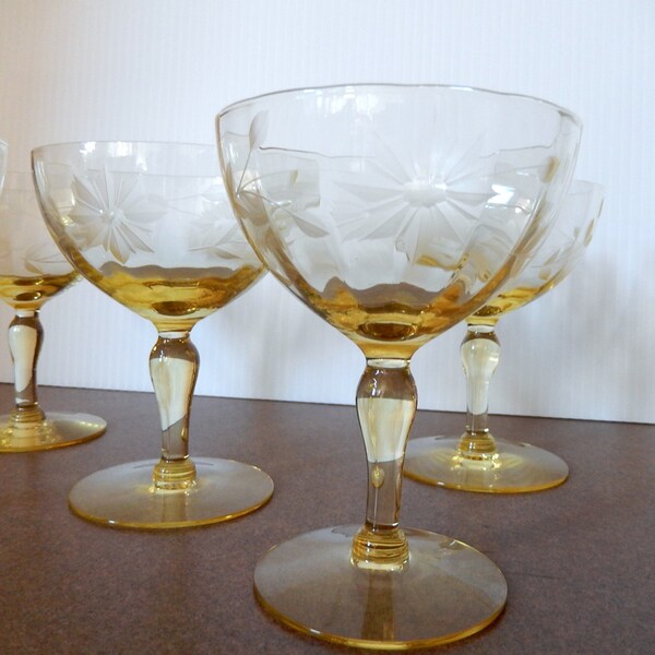 Reserved for Homeatlastgirl -  Lancaster Glass Crystal Sherbets