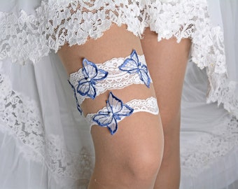 FLY WITH ME BLUE BUTTERFLY WEDDING BRIDE GARTER GARTERS FLY WITH ME BLUE BUTTERFLY WEDDING BRIDE GARTER GARTERS