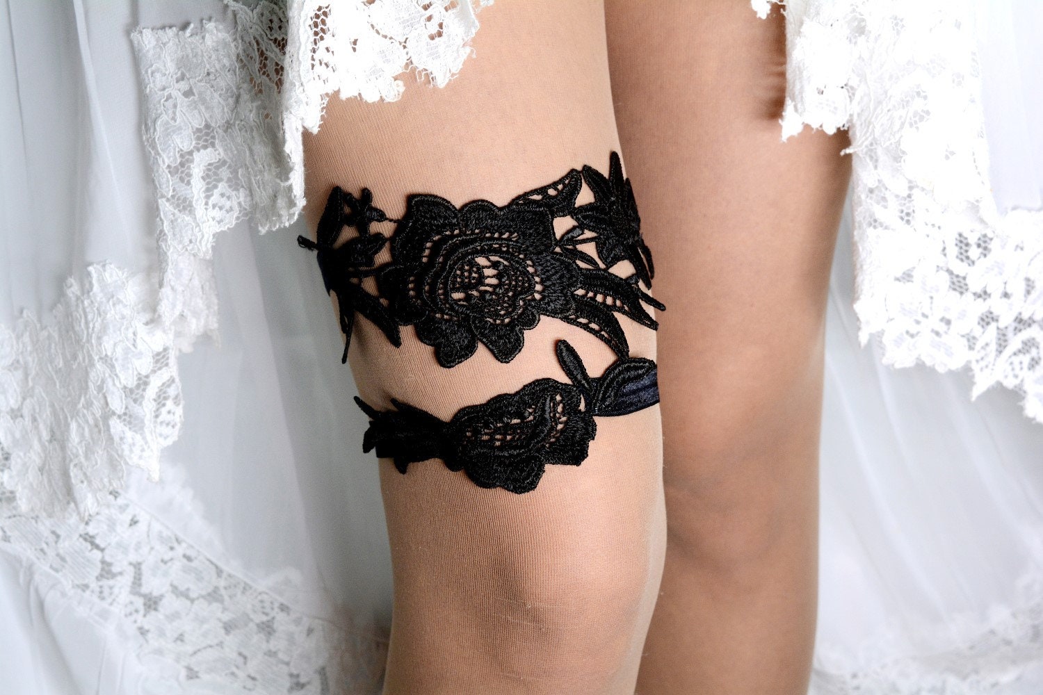 Customizable handmade Batman fabric black sheer organza keepsake bridal wedding prom armband garter 