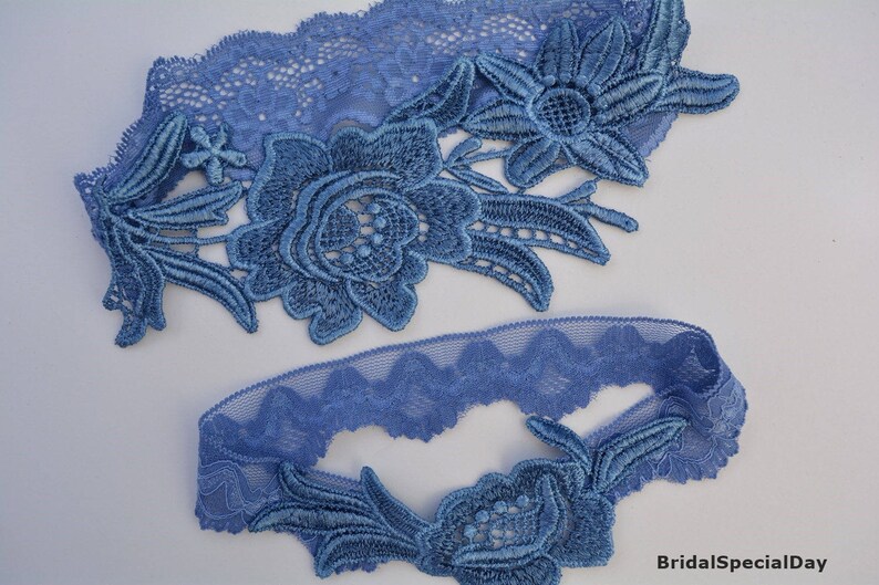 Bridal Toss Garters Blue Garter Set Blue Garter Belt Bridal Blue Lace Garter Set Wedding Set Of Garter Blue Gift Lace Lingerie For Brides