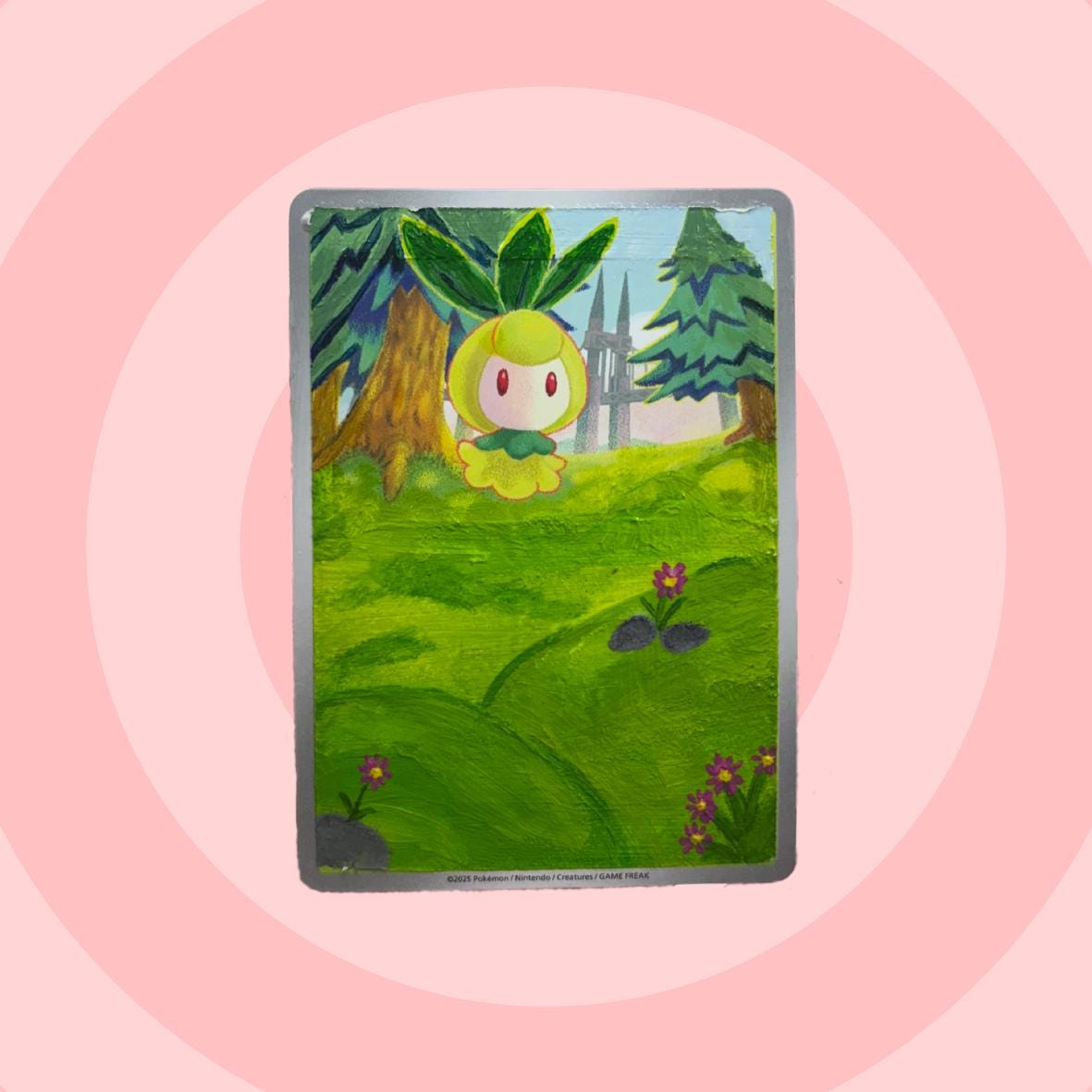 Hand-painted Petilil Trading Card - Etsy