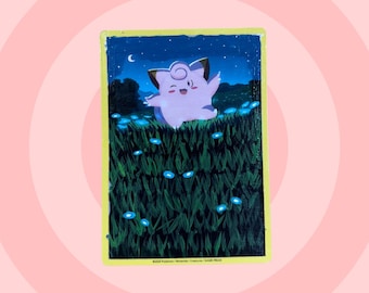 Hand-painted Clefairy Trading Card
