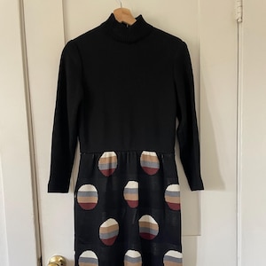 60s Mod Vintage Knit Midi Dress