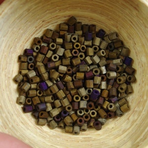 Size 8/0 #F460Z Matte Brown Iris Japanische sechseckige Glasperlen 10g