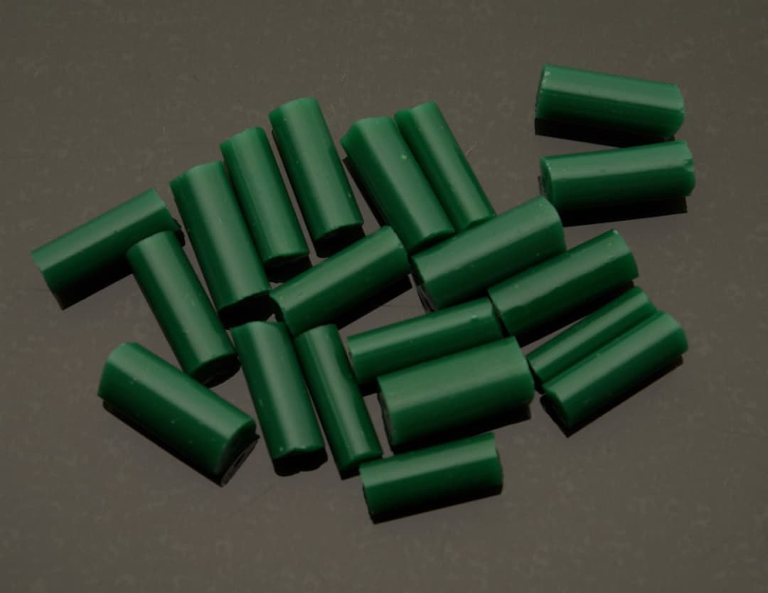 Vintage Venetian Thick Green Tube Beads 4mm X 14mm Avg. 20 Pc - Etsy