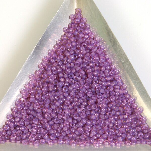 Size 12/0 Vintage French Deep Opal Purple non-Fading Seed Beads 10g Edwardian Downton Abbey