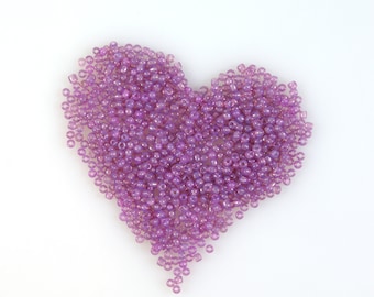 Size 10/0 Vintage French Opalescent Violet Purple Glass Seed Beads 10 Grams