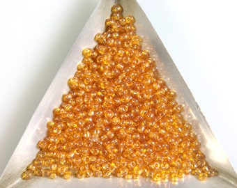 Maat 9/0 Sienna/diep amberglas Vintage Italiaanse rocailles 10 gram